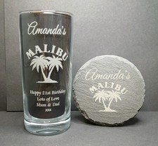 Personalised Malibu Glass &